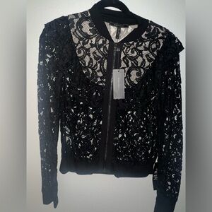 NWT Beverley BCBGMAXAZRIA Black Lace jacket